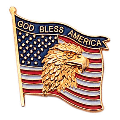 GOD BLESS AMERICA FLAG PIN