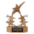 GOLD CHEERLEADER 5 STAR AWARD, 8-3/8 INCHES