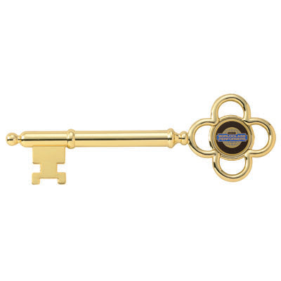GOLD POLISHED KEY WITH 1 INCH INSERT