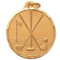 1-1/4 Inch Die-Struck Golf Medal in Gold, Silver, or Bronze