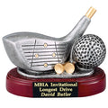 GOLF DRIVER AND BALL, 4 INCH ,  WITHOUT PLATE