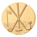 1-Inch in Diameter Round Metal Golf Medallion Insert in Multiple Colors