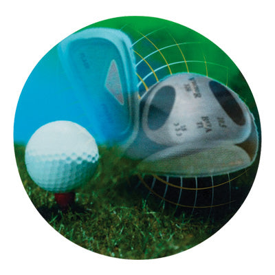 2 Inch in Diameter Round Golf Mylar Insert
