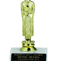 GRADUATE MALE TROPHY, 5-1/2 INCH, WHITE MARBLE BASE