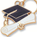 GRADUATION ENAMELED KEYRING, BAGGED