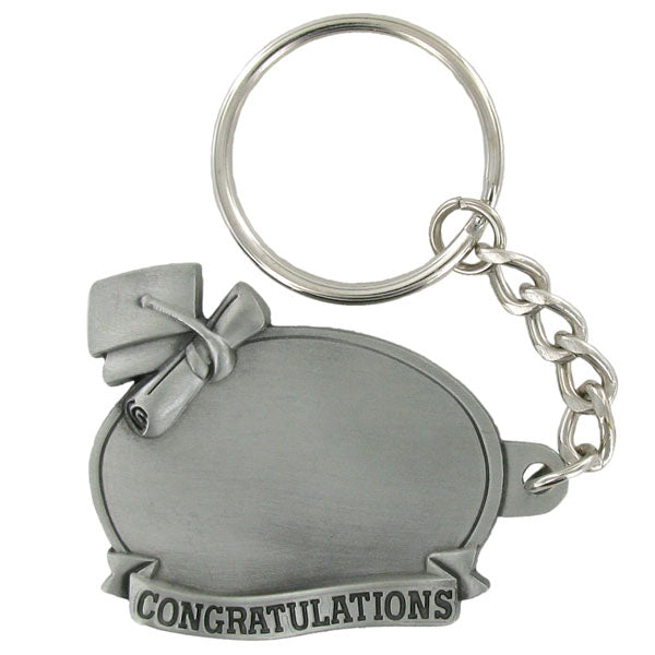 GRADUATION PEWTER KEY CHAIN
