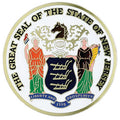 GREAT SEAL OF NEW JERSEY, 2 INCH ETCHED ENAMELED