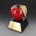 HIGH GLOSS RESIN PAINTED RED & GOLD APPLE TROPHY