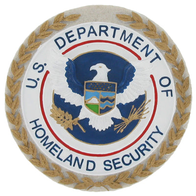 HOMELAND SECURITY PLAQUE MOUNT