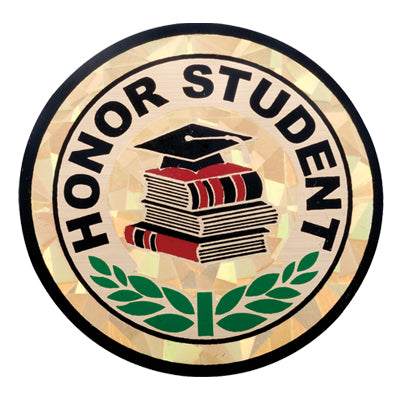 2 Inch in Diameter Round Honor Student Insert with Mylar Detailing