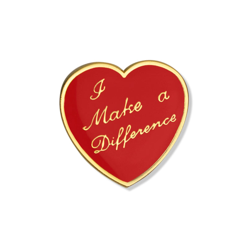 I MAKE DIFFERENCE HEART PIN