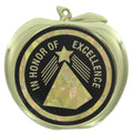 2-1/2 Inch Excellence Award Themed Apple Medal in Gold