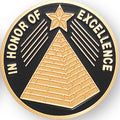 IN HONOR OF EXCELLENCE, 2 INCH ETCHED ENAMELED