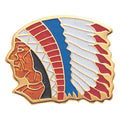 INDIAN CHIEF PIN  ENAMELED
