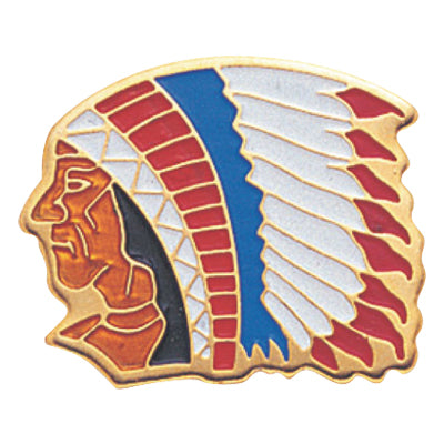 INDIAN CHIEF PIN  ENAMELED