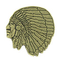 Indian Head Mascot Antique Brass Pin