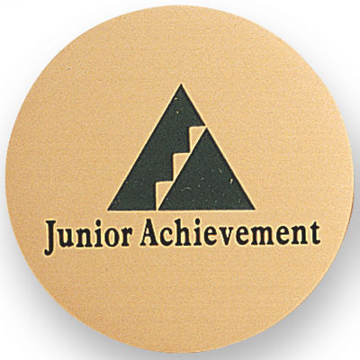 JUNIOR ACHIEVEMENT, 2 INCH ETCHED ENAMELED