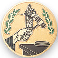 JUSTICE, 2 INCH ETCHED ENAMELED