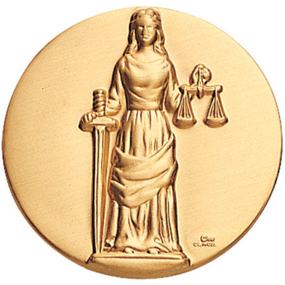 JUSTICE, 2 INCH STAMPED INSERT
