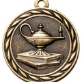 LAMP OF KNOWLEDGE IN ANTIQUE BRASS, SILVER OR BRONZE