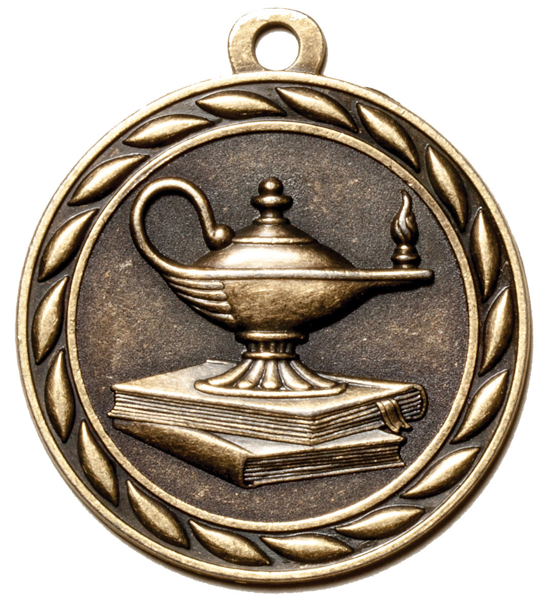 LAMP OF KNOWLEDGE IN ANTIQUE BRASS, SILVER OR BRONZE