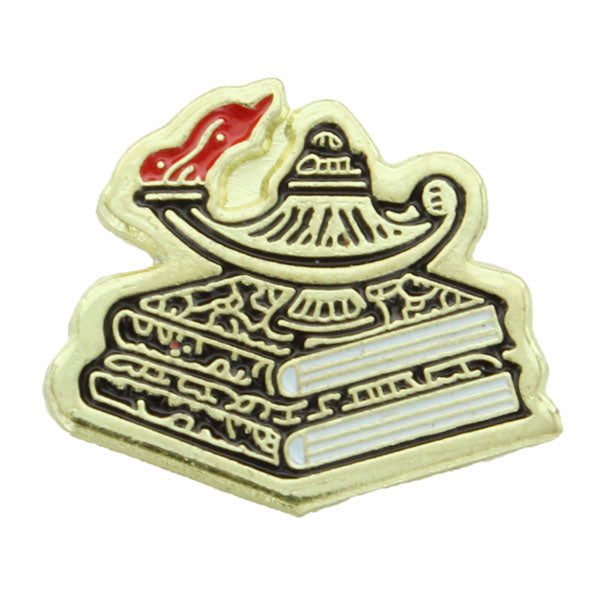 LAMP OF LEARNING PIN ENAMELED