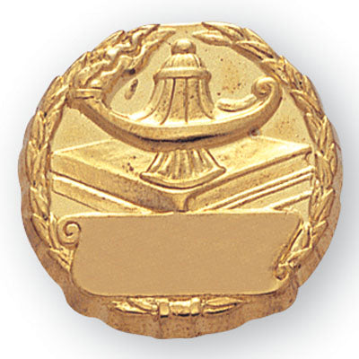 LAMP OF LEARNING PIN AND SCROLL