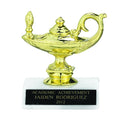 LAMP OF LEARNING TROPHY, 3-1/2 INCH, WHITE MARBLE BASE