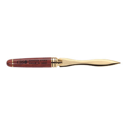 LETTER OPENER, ROSEWOOD AND BRASS