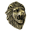 Lion Mascot Antique Brass Pin