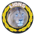 2 Inch in Diameter Round Mylar Detailed Gold 'Lions' Sports Insert