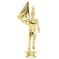 6-3/4 INCH GOLD PLASTIC MALE COLOR GUARD TROPHY FIGURE