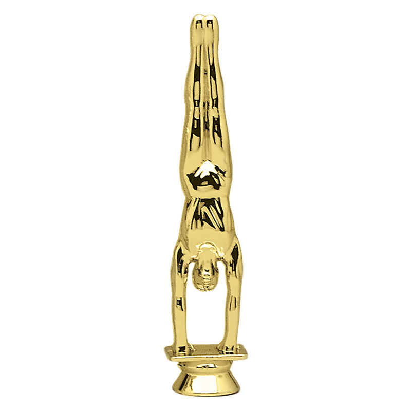 6 INCH GOLD PLASTIC MALE GYMNAST TROPHY FIGURE
