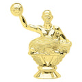 3-3/4 INCH GOLD PLASTIC MALE WATER POLO TROPHY FIGURE
