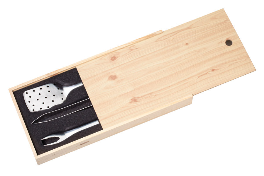 MAPLE VENEER BARBECUE GIFT SET BOX