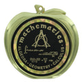 2-1/2 Inch Mathematics Themed Apple Medal in Gold