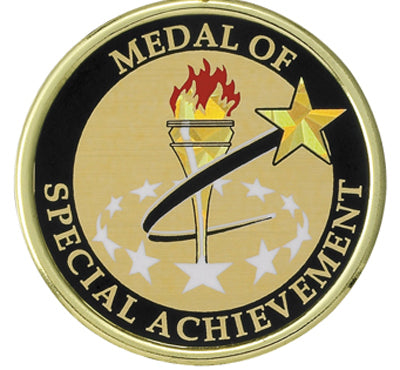 2 Inch in Diameter Round Special Achievement Insert with Mylar Detailing