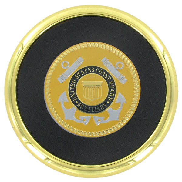 METAL COASTER WITH U.S. COAST GUARD INSERT