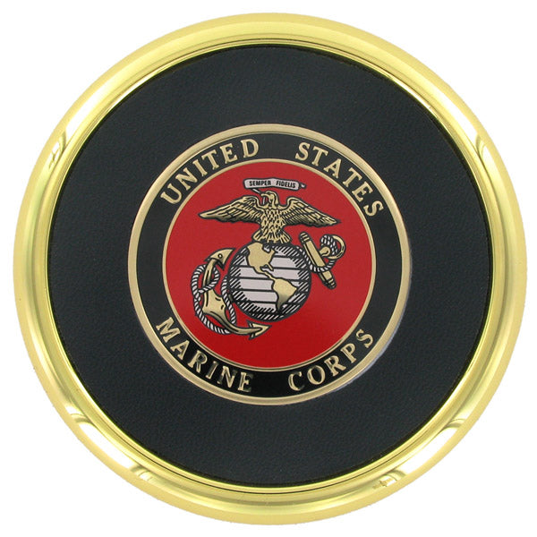 METAL COASTER WITH U.S. MARINE CORPS INSERT