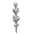 METAL OAK LEAF, SILVER 4 INCH