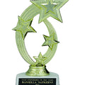 MULTIPLE STAR TROPHY, 7-1/4 INCH, WHITE MARBLE BASE