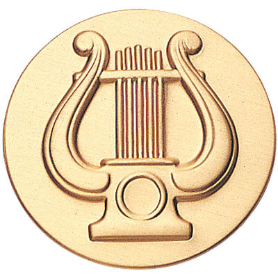 MUSIC LYRE, 2 INCH STAMPED INSERT
