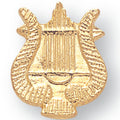 MUSIC LYRE CHENILLE PIN GOLD