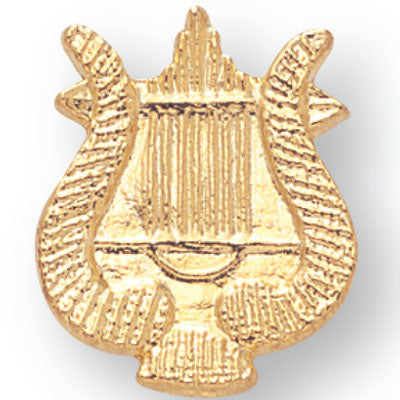 MUSIC LYRE CHENILLE PIN GOLD