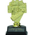 MUSIC TROPHY, 5-1/4, BLACK MARBLEIZED BASE