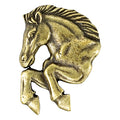 MUSTANG MASCOT ANTIQUE BRASS