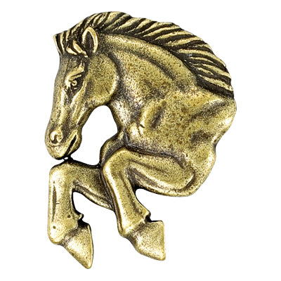 MUSTANG MASCOT ANTIQUE BRASS