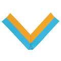NECK RIBBON, LIGHT BLUE AND GOLD