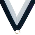 NECK RIBBON NAVY BLUE & WHITE