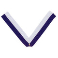 NECK RIBBON, PURPLE AND WHITE